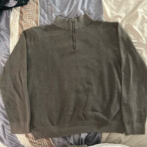 California Shirt Company XXL Amassa Textured Quarter Zip Pullover Sweater EUC